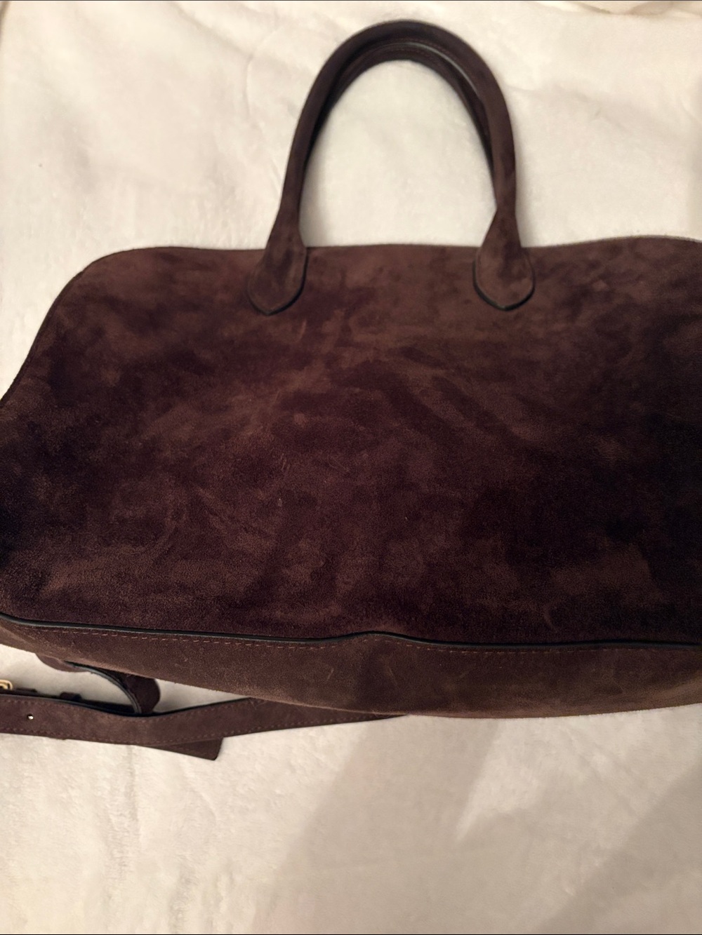 Made in Italy Women’s Brown Suede Carryall Tote Bag